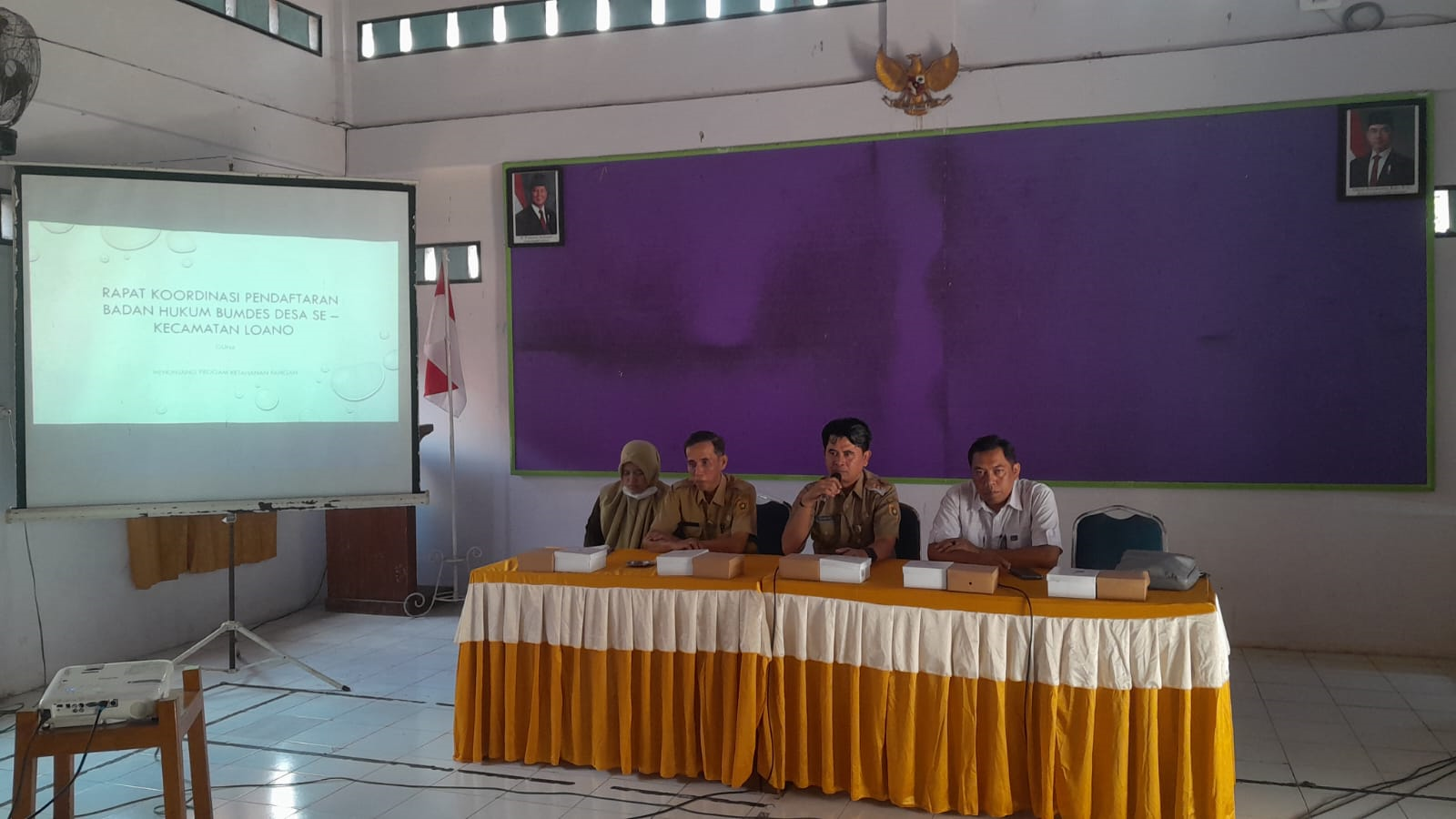 KECAMATAN LOANO GELAR RAPAT KOORDINASI PERCEPATAN PEMBENTUKAN BADAN HUKUM BUMDES