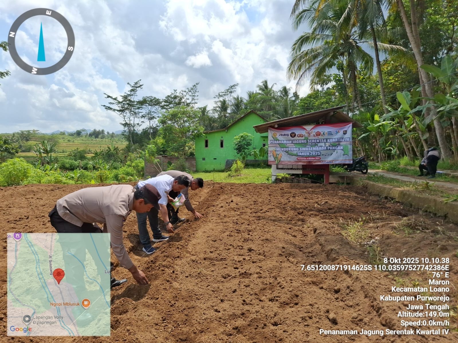 KECAMATAN LOANO DUKUNG TANAM JAGUNG SERENTAK KWARTAL IV DI DESA MARON