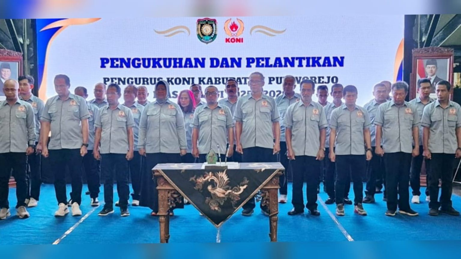 SEKCAM LOANO HADIRI PENGUKUHAN DAN PELANTIKAN PENGURUS KONI KABUPATEN PURWOREJO MASA BAKTI 2025-2029