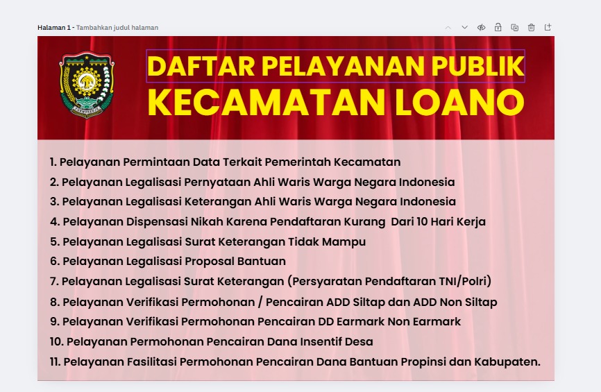 Daftar Pelayanan Publik
